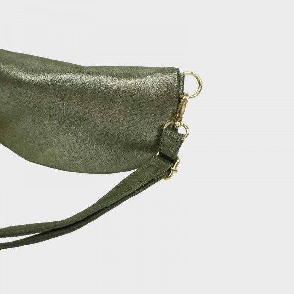 Anais - Sac banane en cuir brillant...