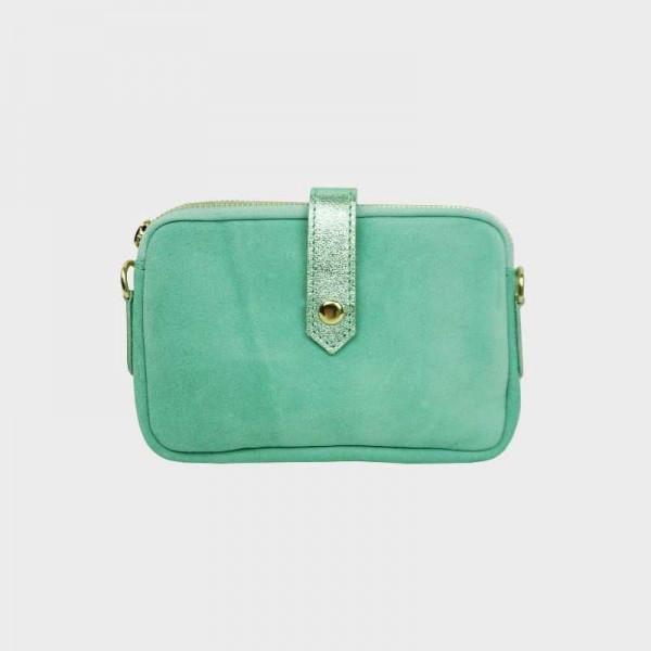 Anais - Pochette plate en cuir nubuck... Anais - Pochette plate en cuir nubuck...