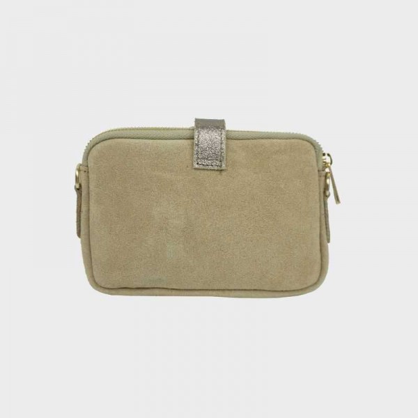 Anais - Pochette plate en cuir nubuck... Anais - Pochette plate en cuir nubuck...