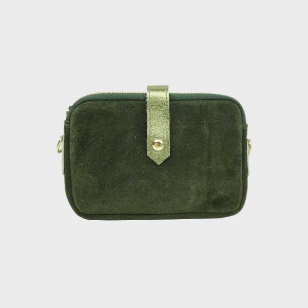 Anais - Pochette plate en cuir nubuck... Anais - Pochette plate en cuir nubuck...