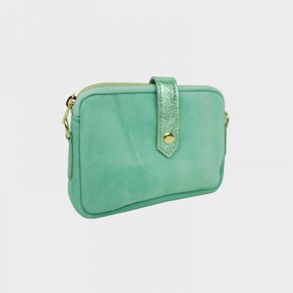 Anais - Pochette plate en cuir nubuck... Anais - Pochette plate en cuir nubuck...