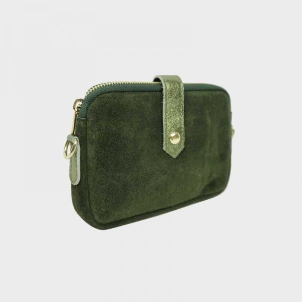 Anais - Pochette plate en cuir nubuck... Anais - Pochette plate en cuir nubuck...