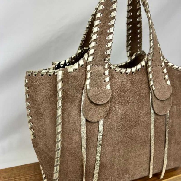 Anais - Sac à main en croûte de cuir...