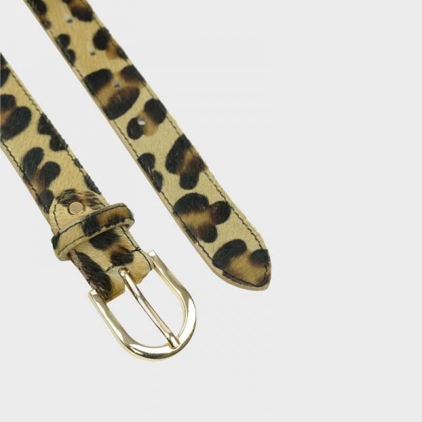 Anais - Ceinture en cuir imprimé animal