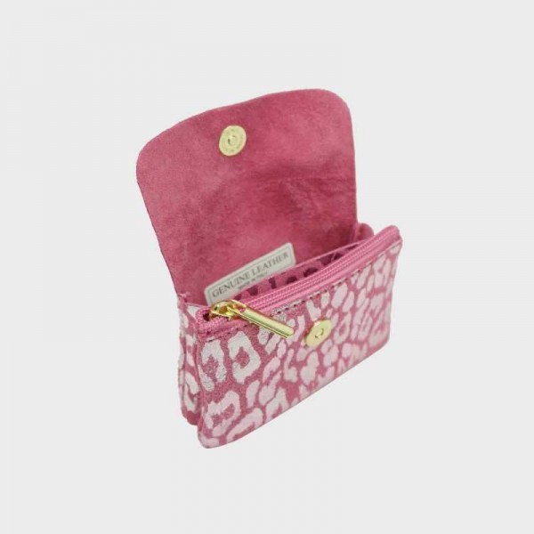 Anais - Porte monnaie en cuir léopard...