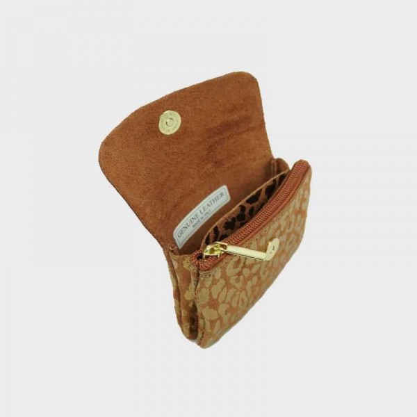 Anais - Porte monnaie en cuir léopard...