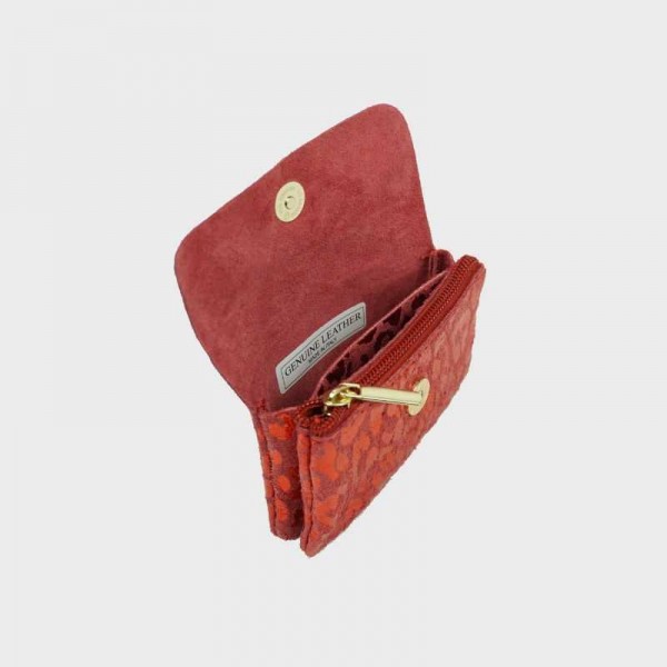 Anais - Porte monnaie en cuir léopard...