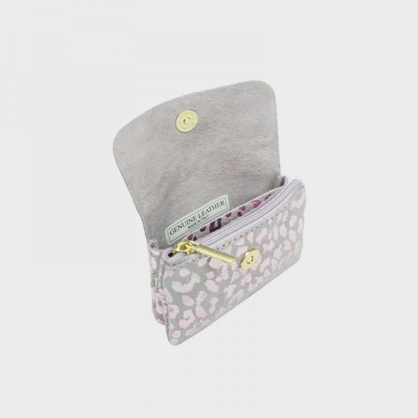 Anais - Porte monnaie en cuir léopard...