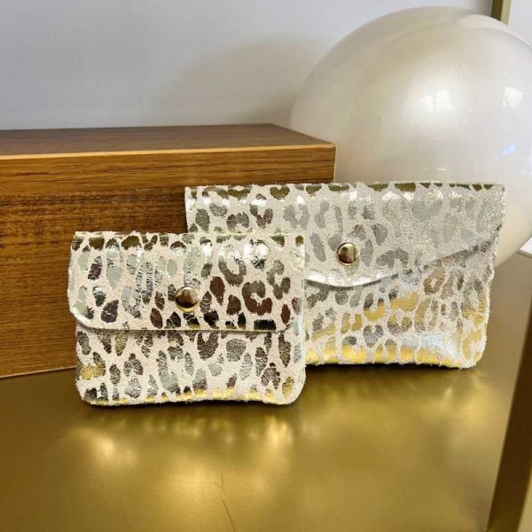 Anais - Porte monnaie en cuir léopard...