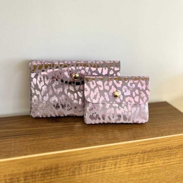 Anais - Porte monnaie en cuir léopard...