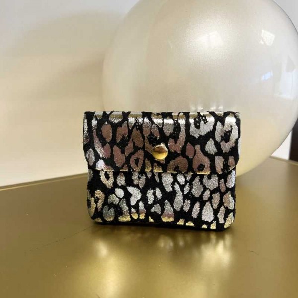 Anais - Porte monnaie en cuir léopard...