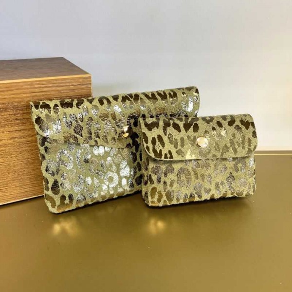 Anais - Porte monnaie en cuir léopard...