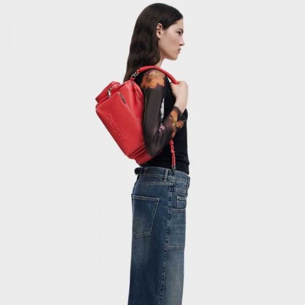 Anais - Sac à main multipoches rouge...