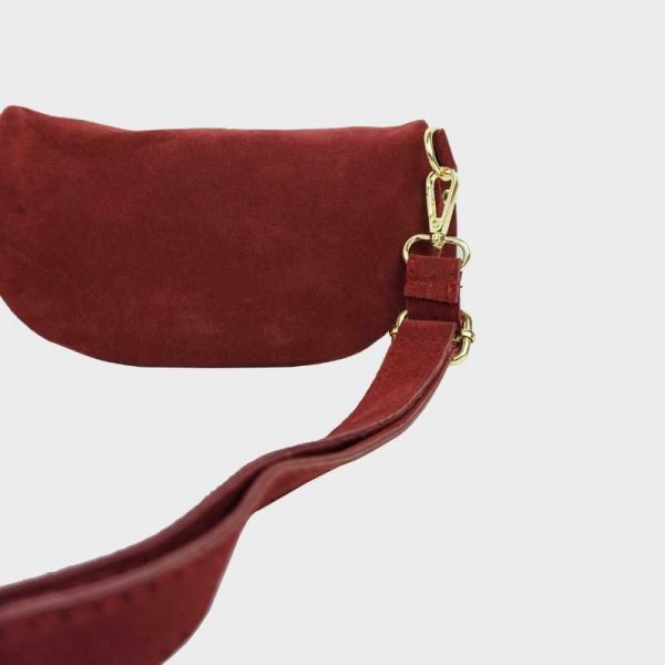 Anais - Sac banane en cuir suédine...