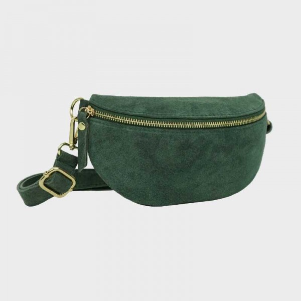 Anais - Sac banane en cuir suédine...