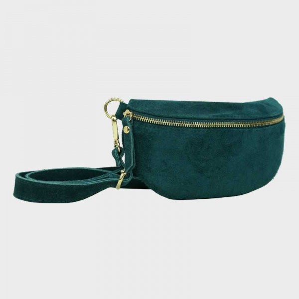 Anais - Sac banane en cuir suédine...