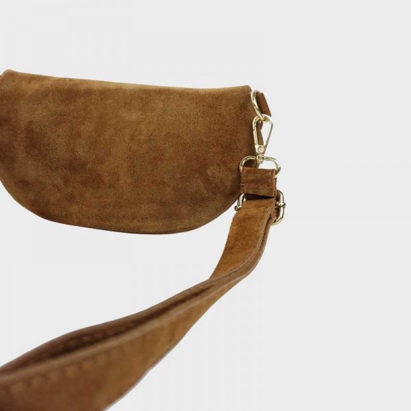 Anais - Sac banane en cuir suédine...