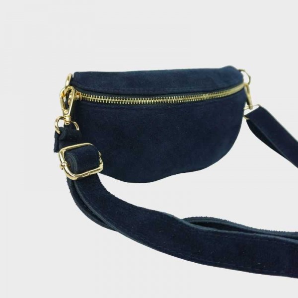 Anais - Sac banane en cuir suédine...