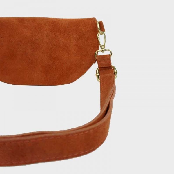 Anais - Sac banane en cuir suédine...