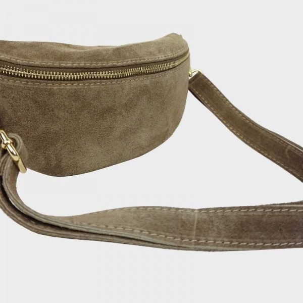 Anais - Sac banane en cuir suédine...