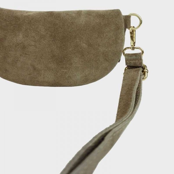 Anais - Sac banane en cuir suédine...