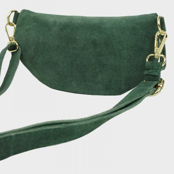 Anais - Sac banane en cuir suédine...