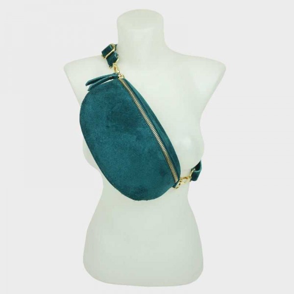 Anais - Sac banane en cuir suédine...