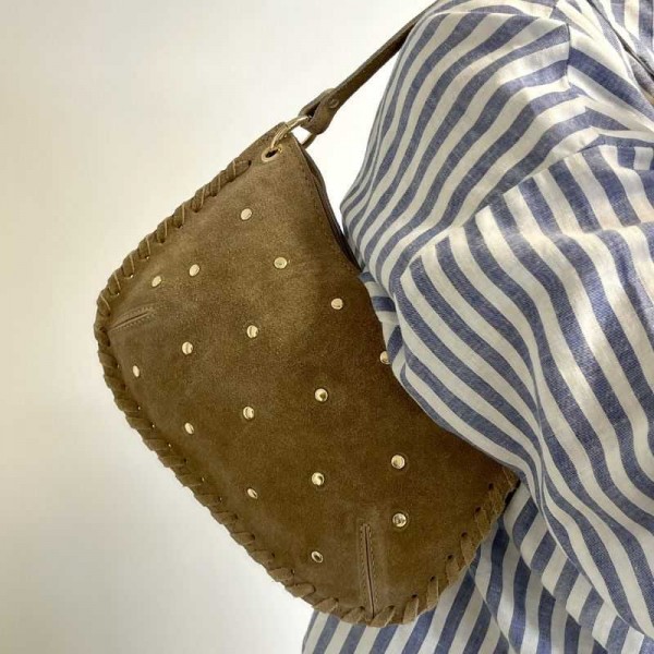 Anais - Sac bandoulière clouté et... Anais - Sac bandoulière clouté et...