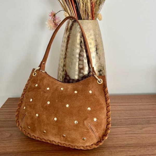 Anais - Sac bandoulière clouté et... Anais - Sac bandoulière clouté et...