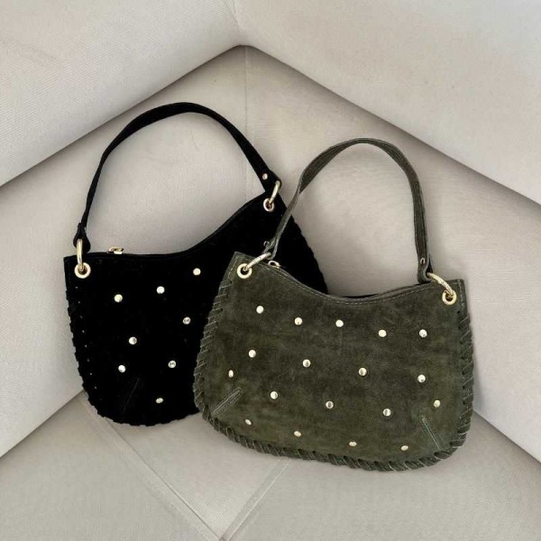 Anais - Sac bandoulière clouté et... Anais - Sac bandoulière clouté et...