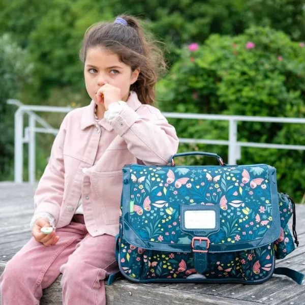 Tann's - Petit cartable fleurs Romane... Tann's - Petit cartable fleurs Romane...