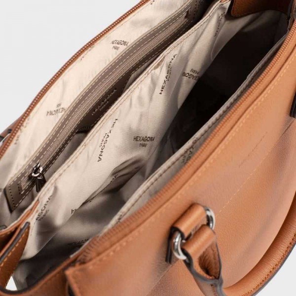 Hexagona - Sac à main en cuir confort