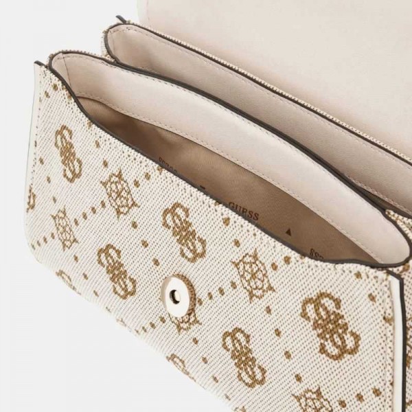 Guess - Sac bandoulière logoté blanc...