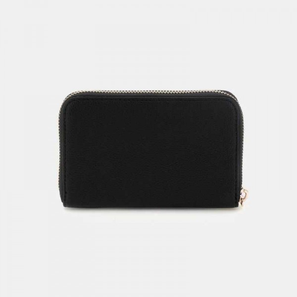 Guess - Porte monnaie zippé noir Calebra
