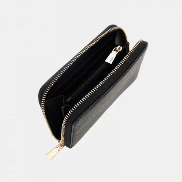Guess - Porte monnaie zippé noir Calebra