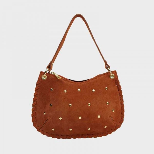 Anais - Sac bandoulière clouté et...