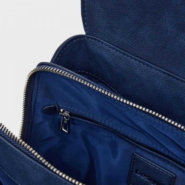 Desigual - Sac à dos bleu rabat avec...