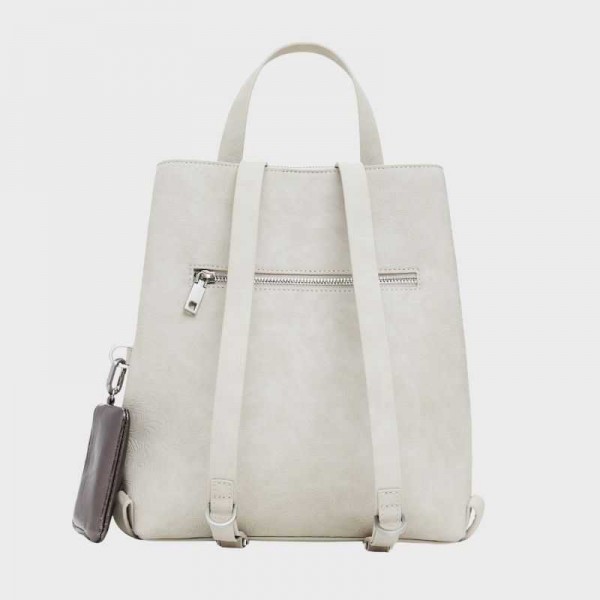 Desigual - Sac à dos clouté blanc...