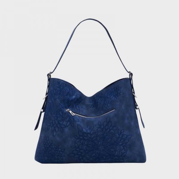 Desigual - Sac porté épaule bleu...