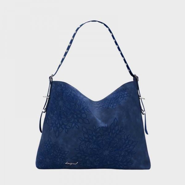 Desigual - Sac porté épaule bleu...