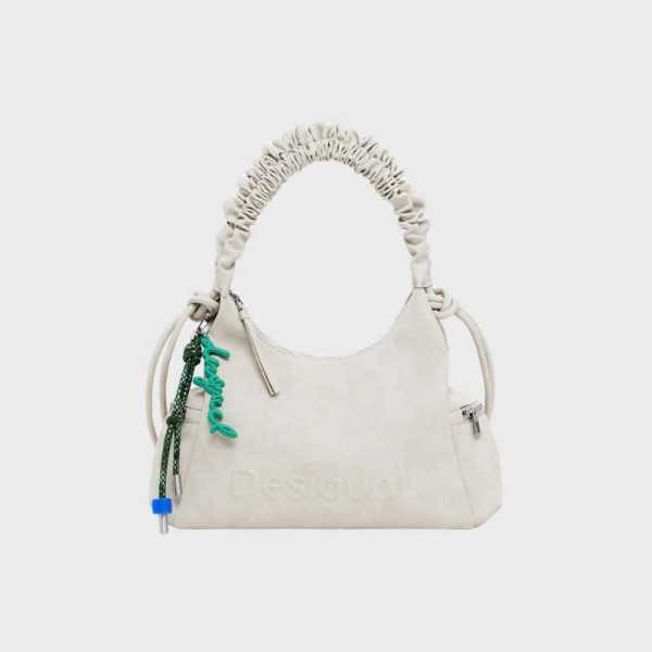 Desigual - Sac porté épaule gris anse...