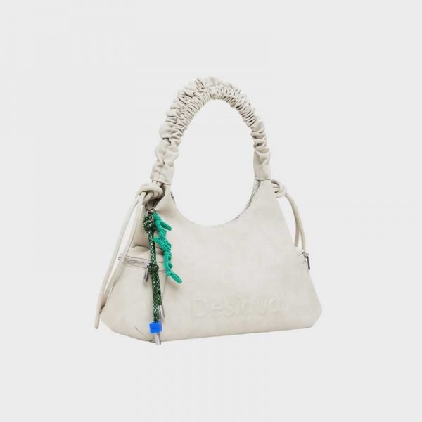 Desigual - Sac porté épaule gris anse...