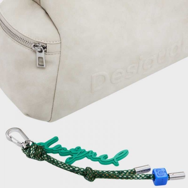 Desigual - Sac porté épaule gris anse...