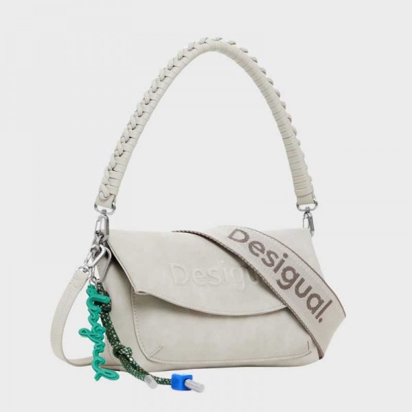 Desigual - Sac porté épaule gris...