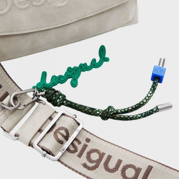 Desigual - Sac porté épaule gris...