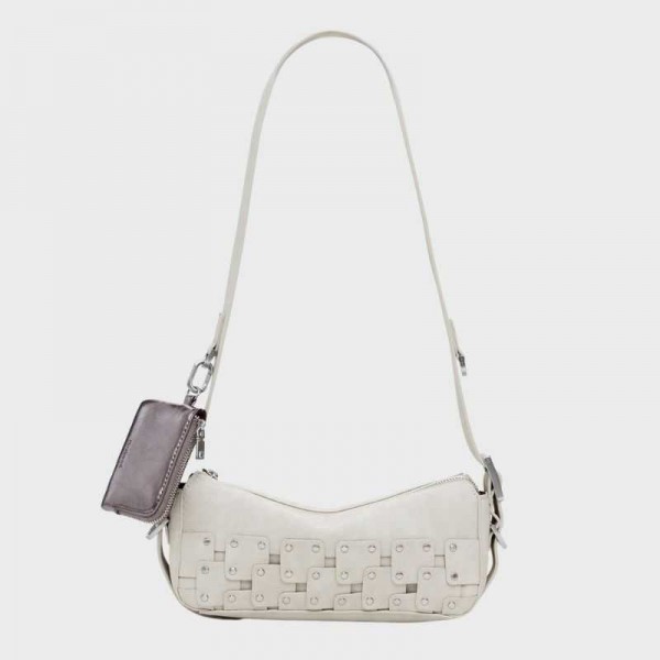 Desigual - Sac porté épaule clouté...