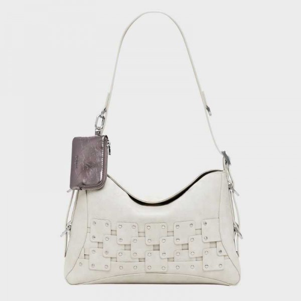 Desigual - Sac porté épaule clouté...