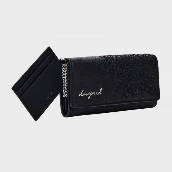 Desigual - Portefeuille noir rabat...