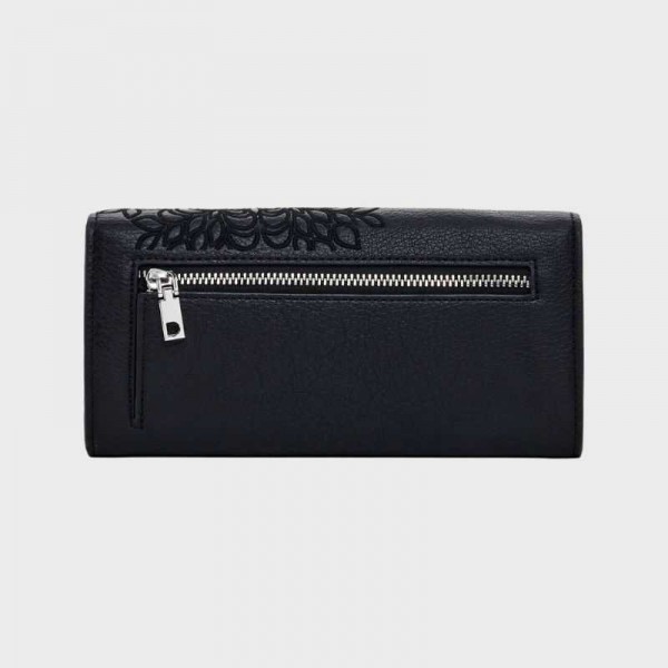 Desigual - Portefeuille noir rabat...