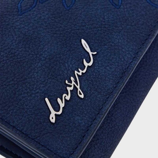 Desigual - Portefeuille bleu rabat...